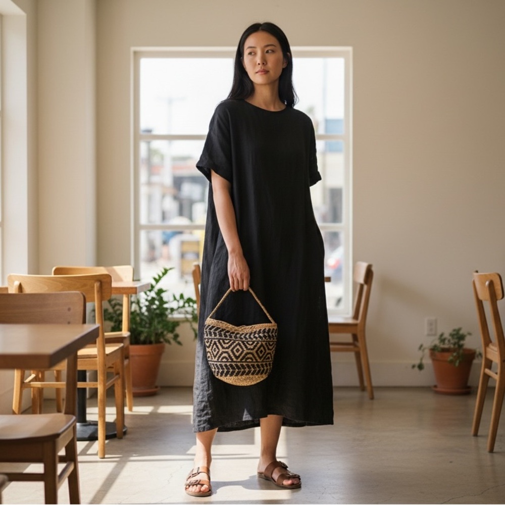 ANTHRO Z&L Handwoven Jute Bag Tan